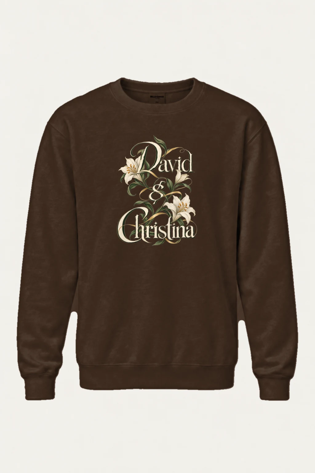 "David & Christina Lilies" Heavy Blend Unisex Crewneck Sweatshirt | Gildan 18000