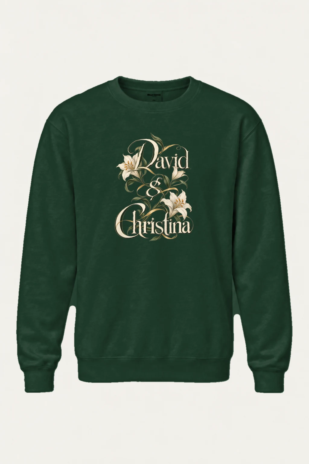 "David & Christina Lilies" Heavy Blend Unisex Crewneck Sweatshirt | Gildan 18000