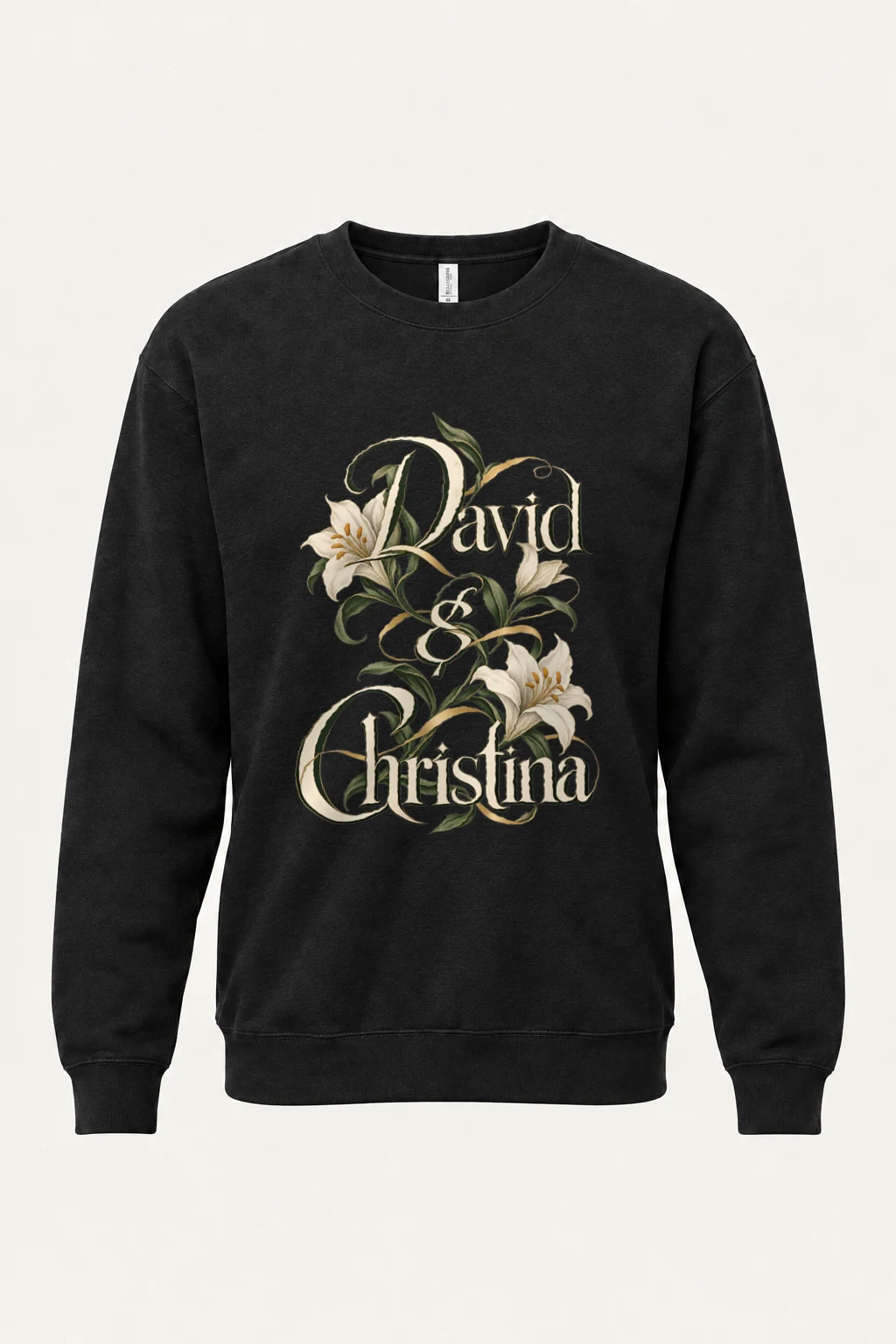 "David & Christina Lilies" Heavy Blend Unisex Crewneck Sweatshirt | Gildan 18000