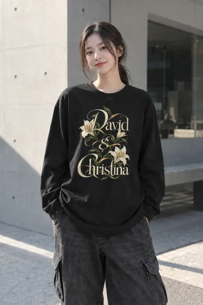 "David & Christina" Unisex Longsleeve T-shirt | Gildan 2400