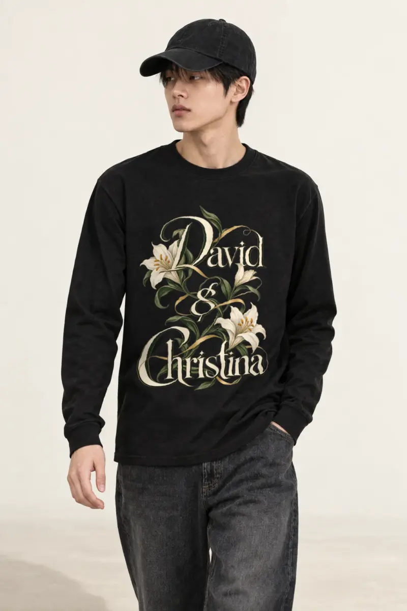 "David & Christina" Unisex Longsleeve T-shirt | Gildan 2400
