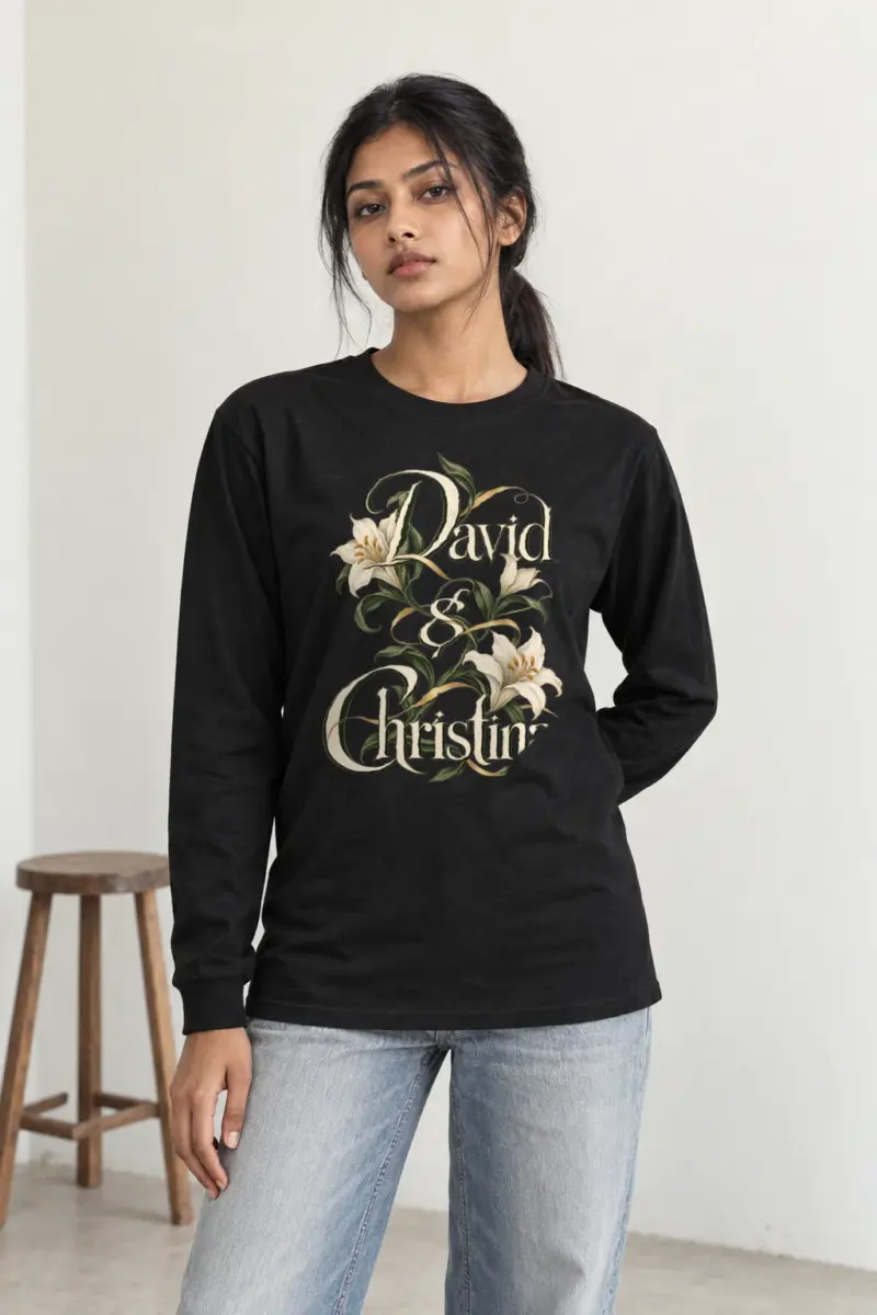 "David & Christina" Unisex Longsleeve T-shirt | Gildan 2400