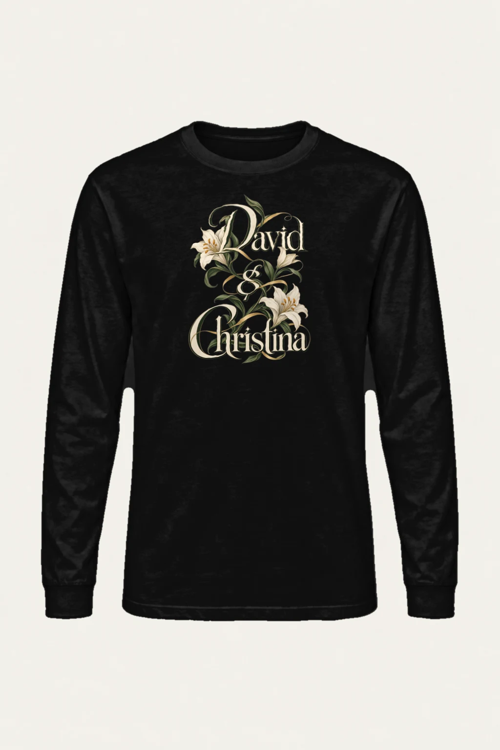 "David & Christina" Unisex Longsleeve T-shirt | Gildan 2400