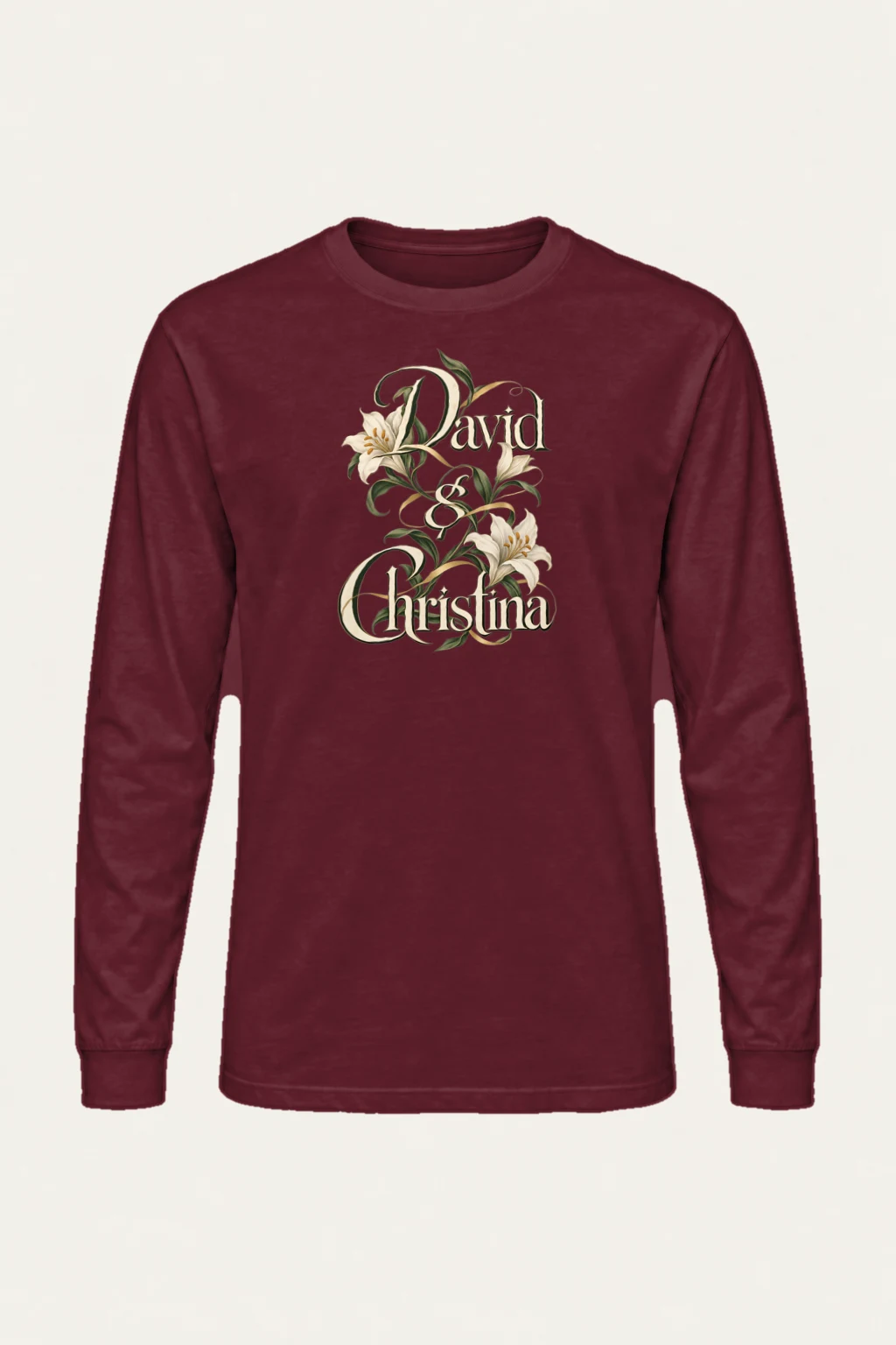 "David & Christina" Unisex Longsleeve T-shirt | Gildan 2400