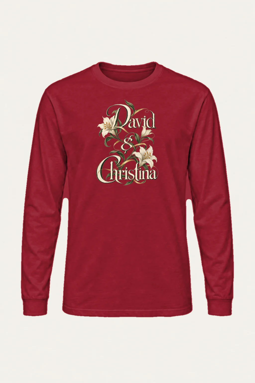"David & Christina" Unisex Longsleeve T-shirt | Gildan 2400