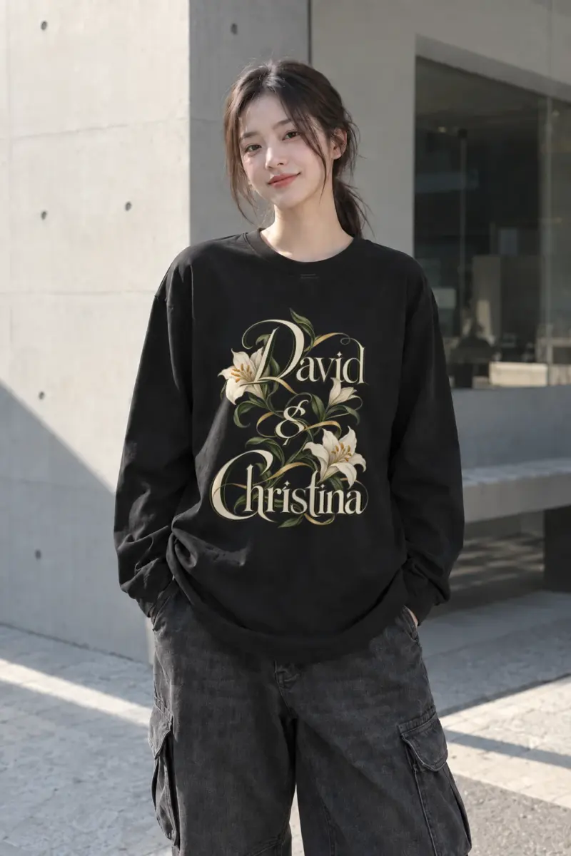 "David & Christina" Unisex Longsleeve T-shirt | Gildan 2400