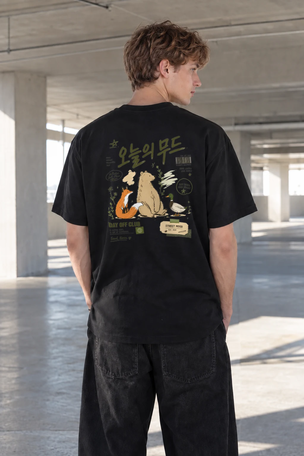 "Day Off Club" Heavyweight Unisex Crewneck T-shirt | Gildan 5000