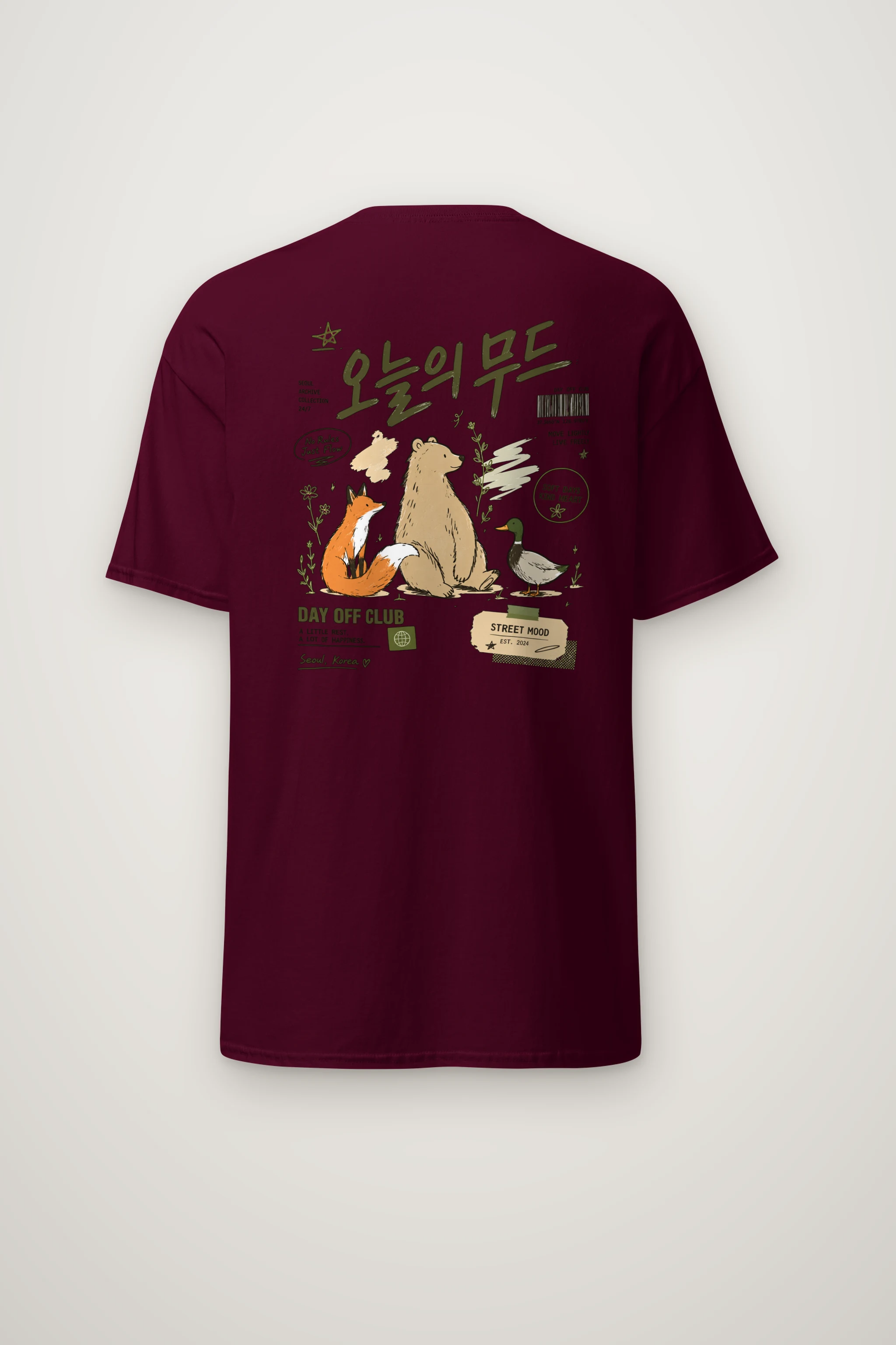"Day Off Club" Heavyweight Unisex Crewneck T-shirt