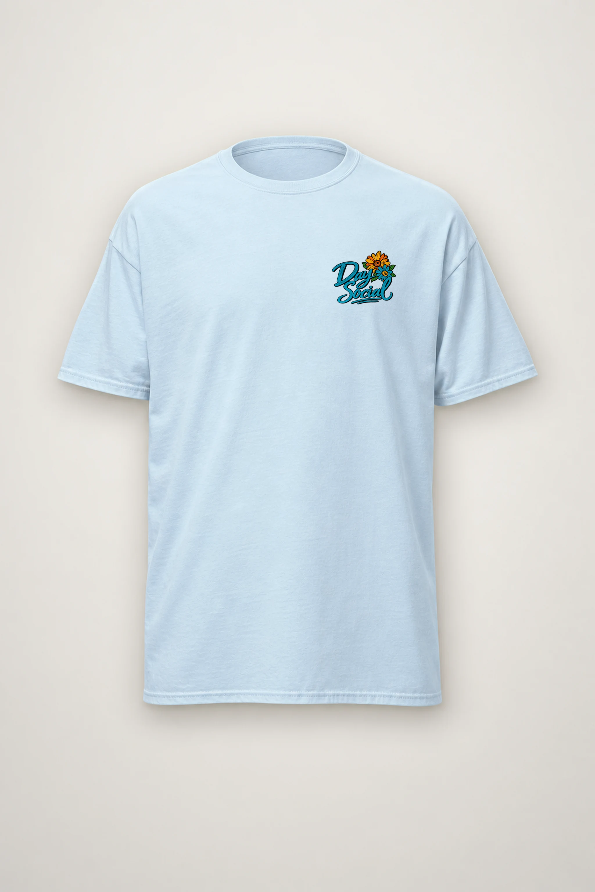 "Day Social Bouquet" Heavyweight Unisex Crewneck T-shirt