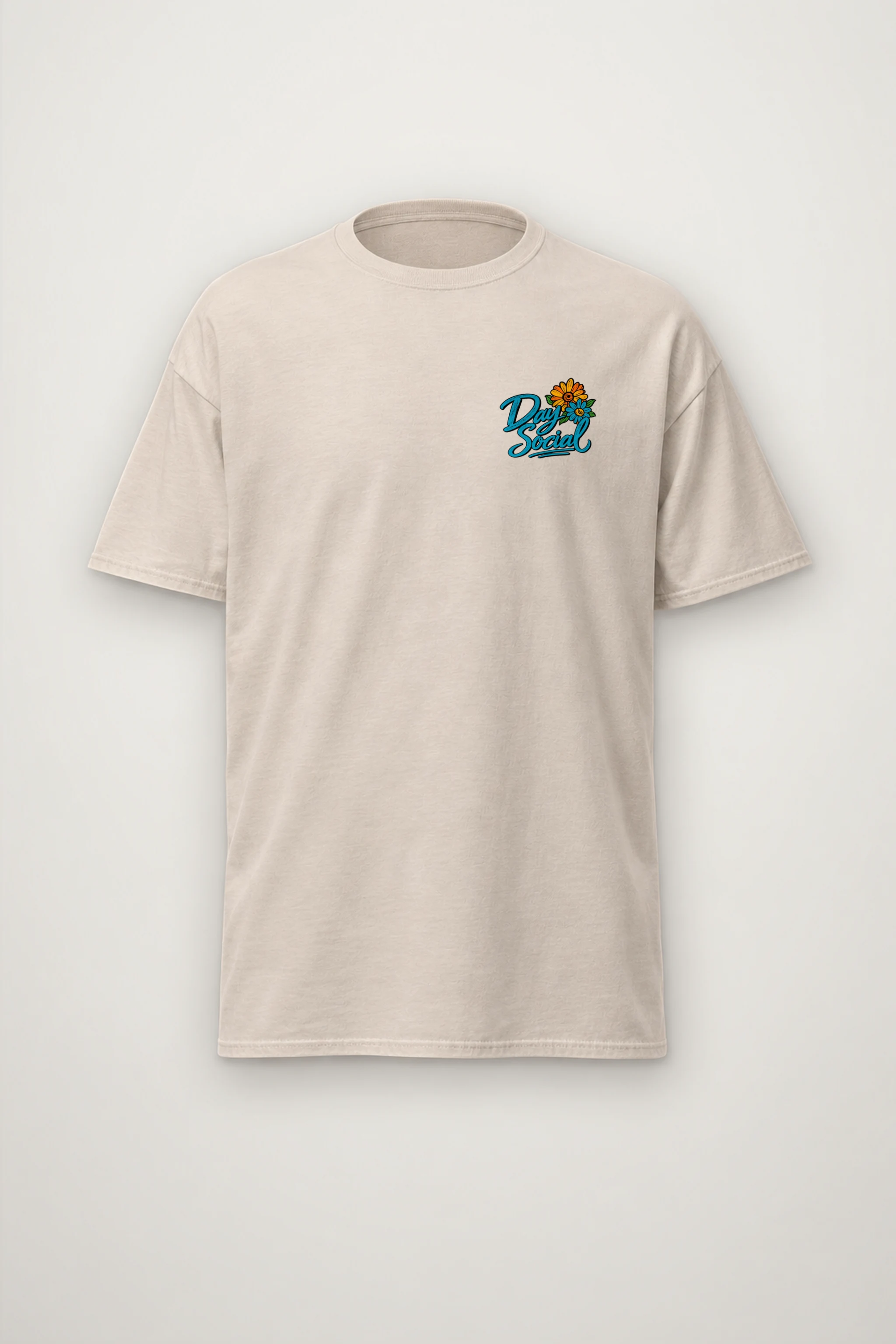 "Day Social Bouquet" Heavyweight Unisex Crewneck T-shirt