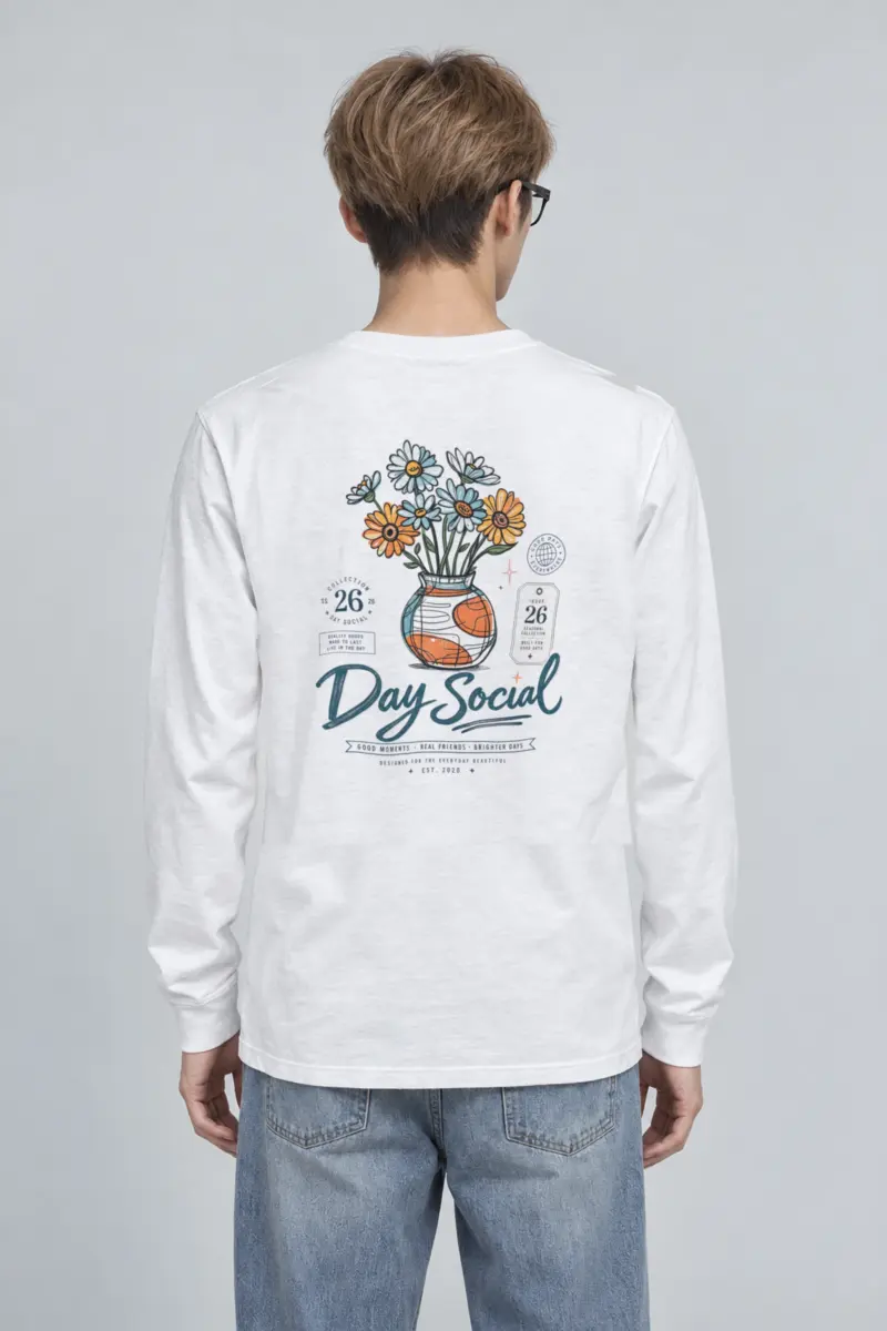 "Day Social Bouquet" Unisex Longsleeve T-shirt