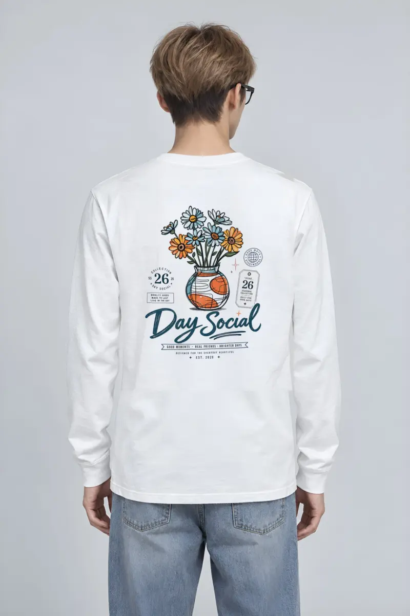 "Day Social Bouquet" Unisex Longsleeve T-shirt