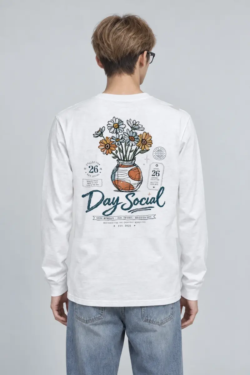 "Day Social Bouquet" Unisex Longsleeve T-shirt