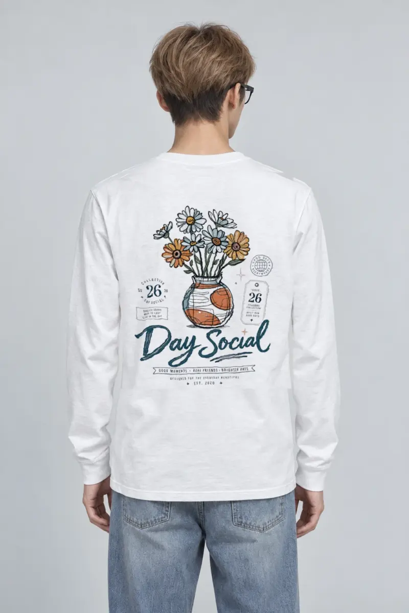 "Day Social Bouquet" Unisex Longsleeve T-shirt