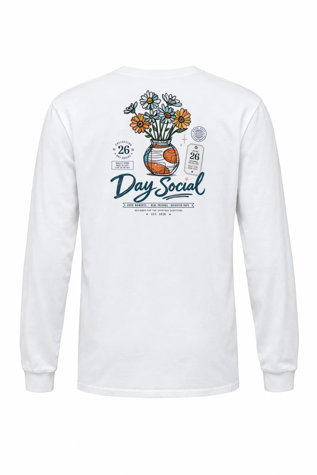 "Day Social Bouquet" Unisex Longsleeve T-shirt | Gildan 2400