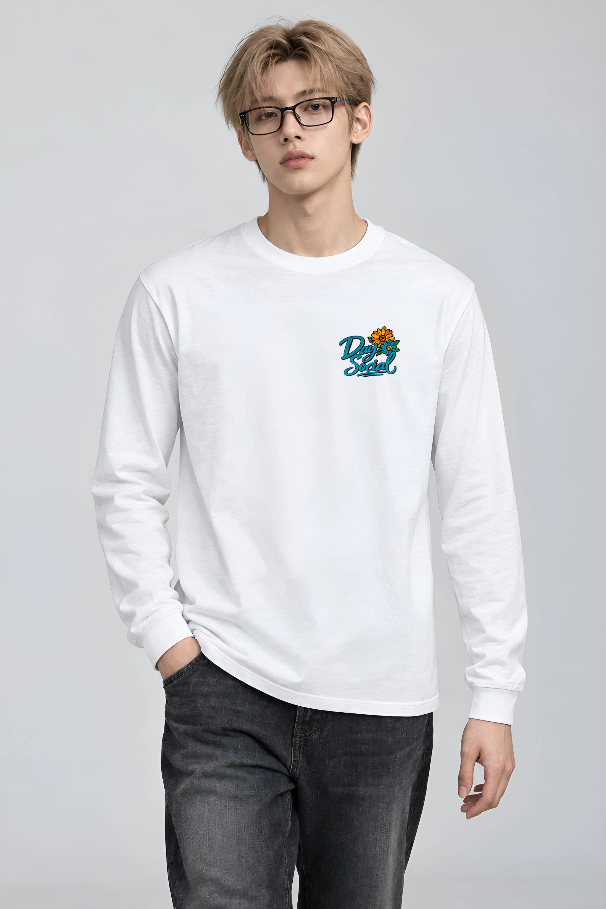 "Day Social Bouquet" Unisex Longsleeve T-shirt