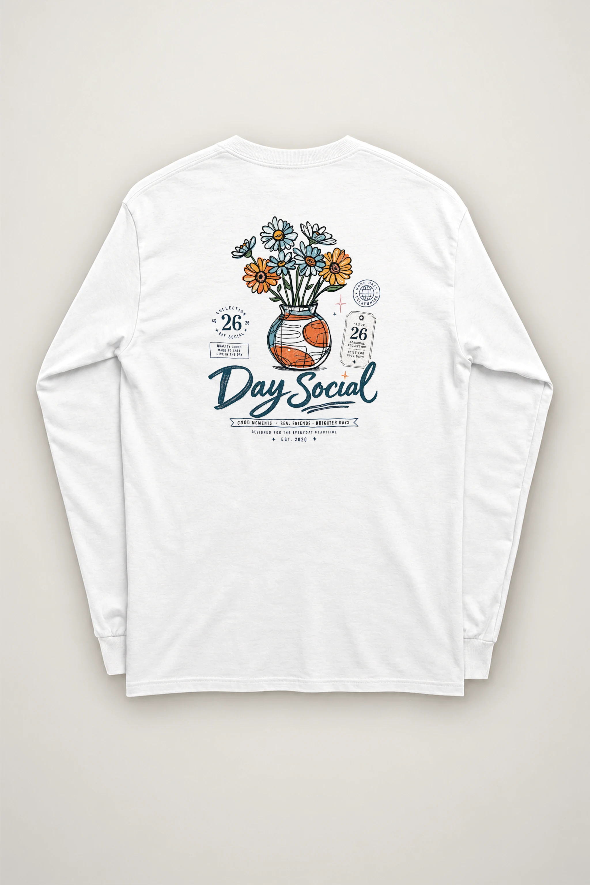 "Day Social Bouquet" Unisex Longsleeve T-shirt