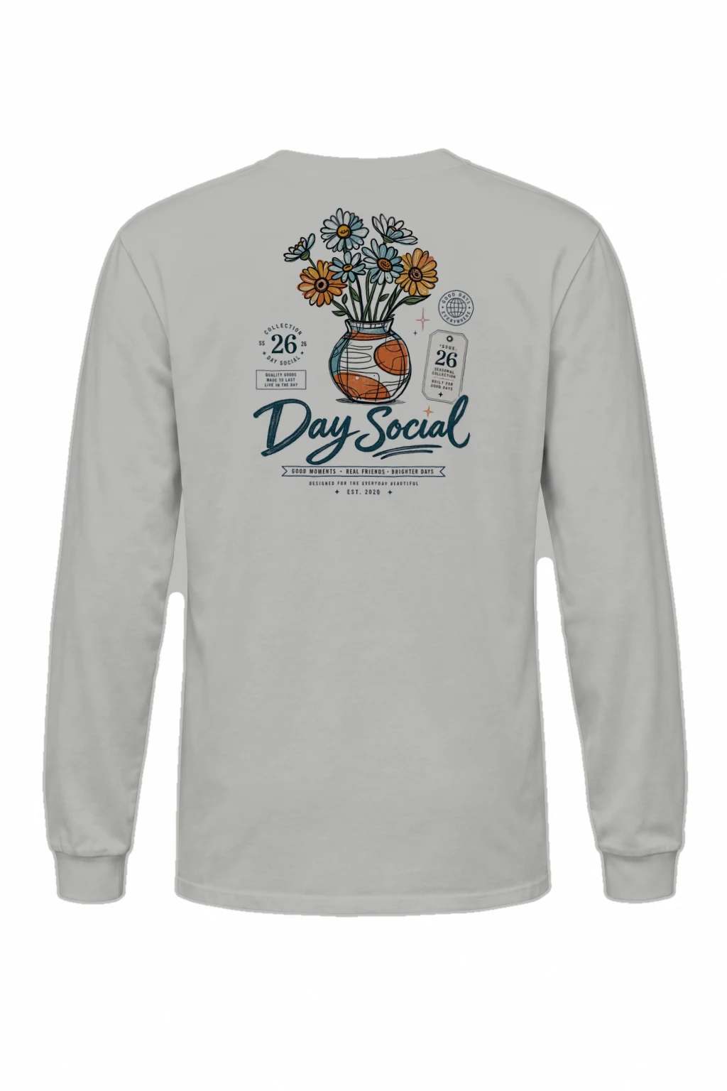 "Day Social Bouquet" Unisex Longsleeve T-shirt | Gildan 2400