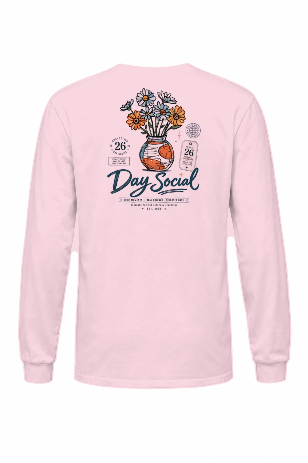 "Day Social Bouquet" Unisex Longsleeve T-shirt | Gildan 2400