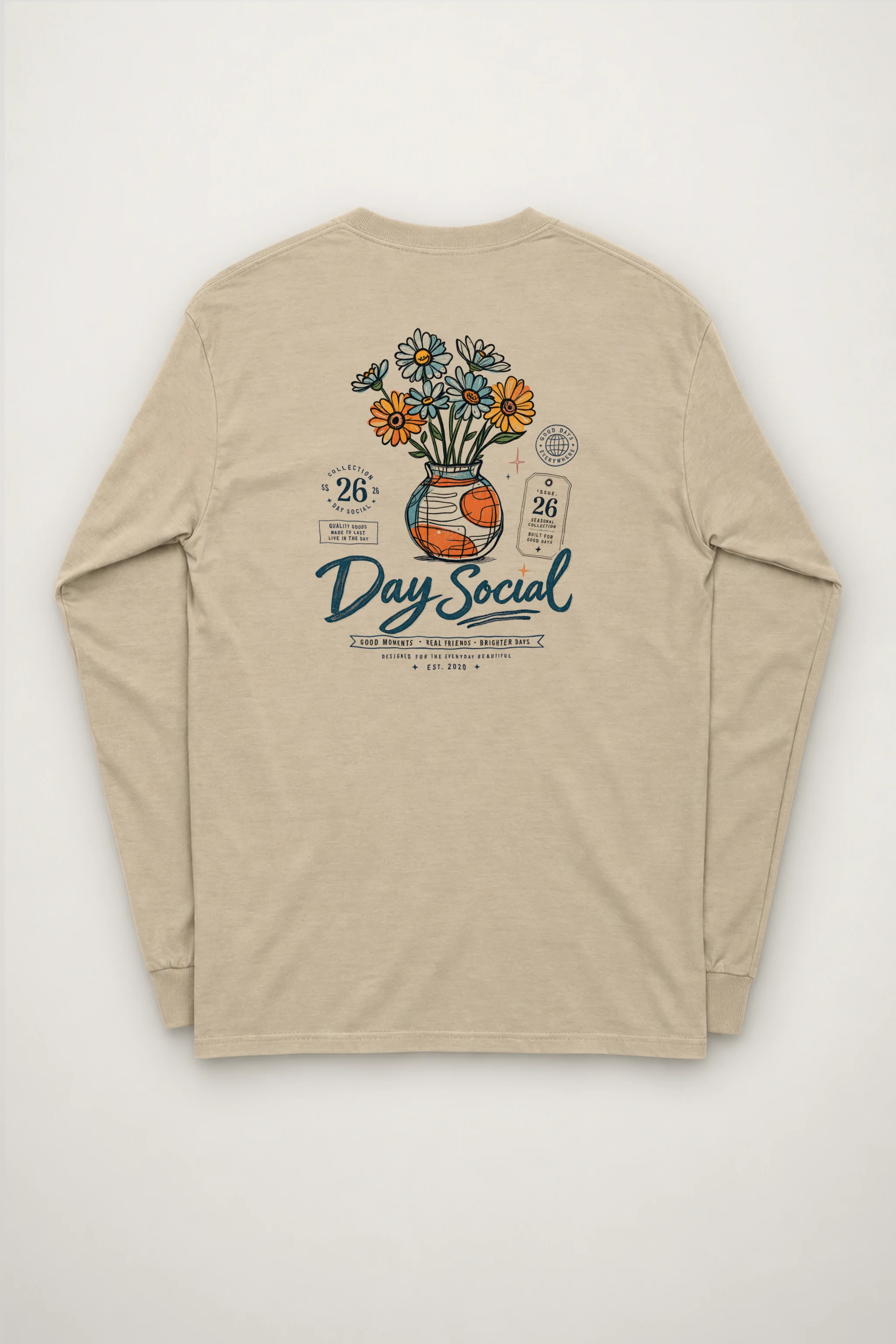 "Day Social Bouquet" Unisex Longsleeve T-shirt