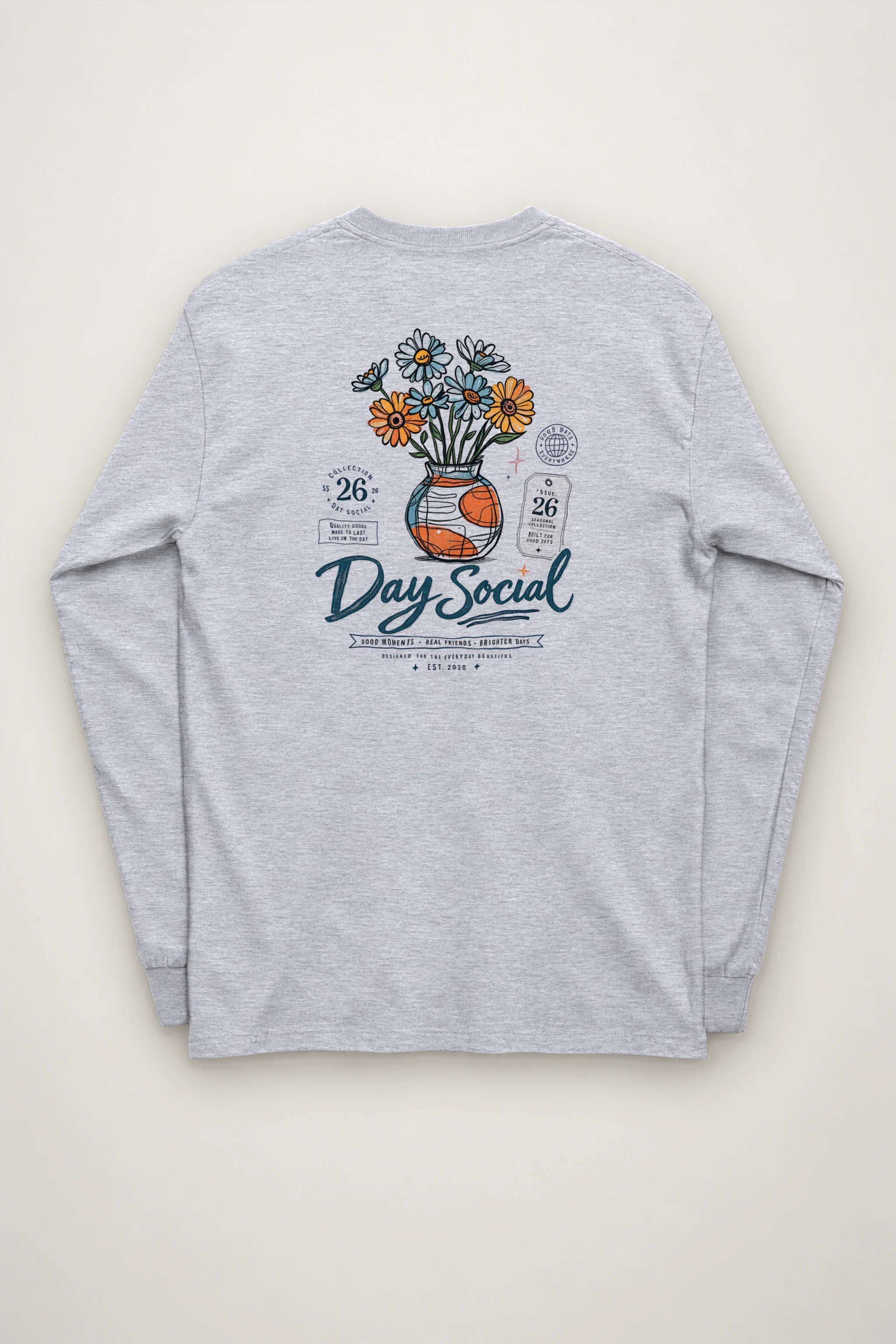 "Day Social Bouquet" Unisex Longsleeve T-shirt
