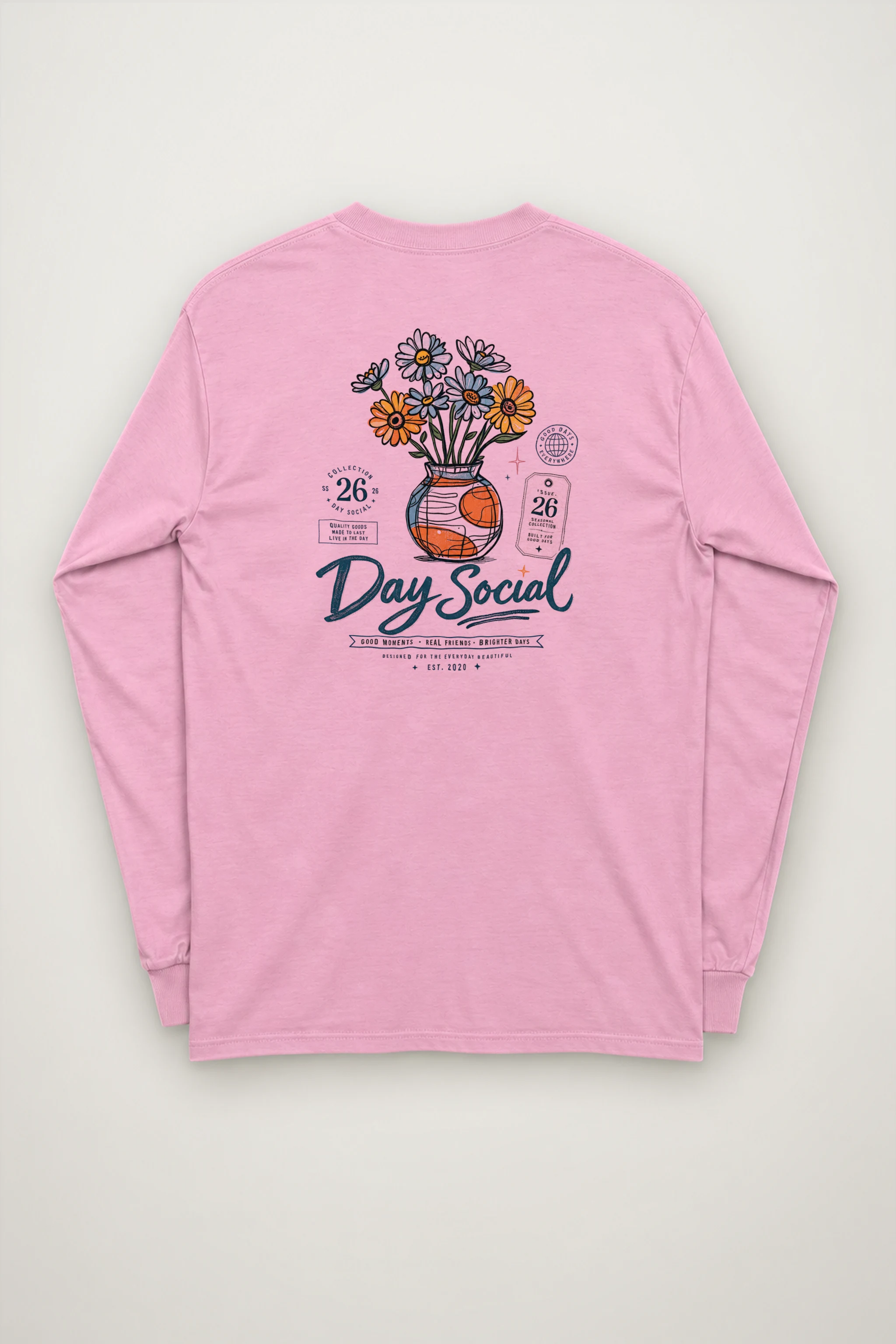 "Day Social Bouquet" Unisex Longsleeve T-shirt