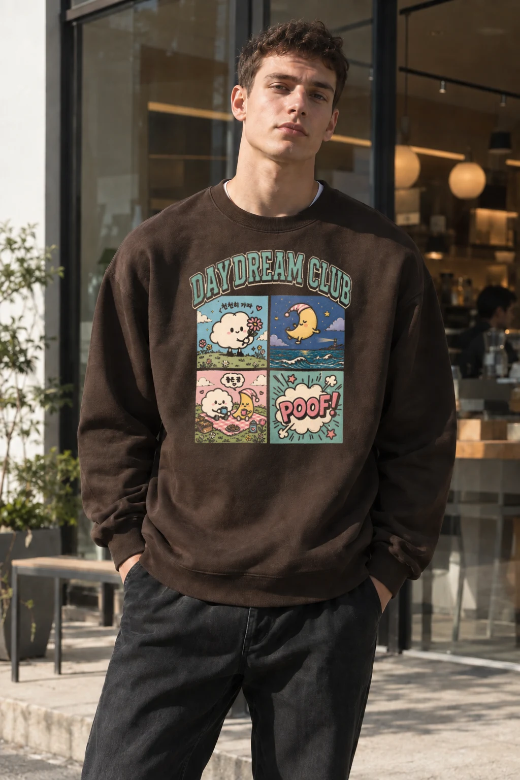 "Daydream Club" Heavy Blend Unisex Crewneck Sweatshirt | Gildan 18000