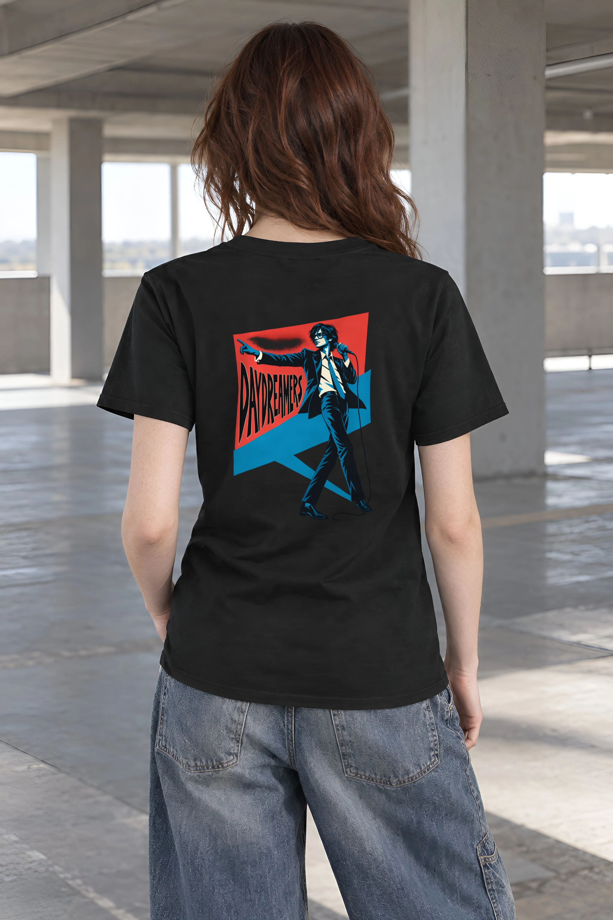 "Daydreamers Singer Poster" Heavyweight Unisex Crewneck T-shirt