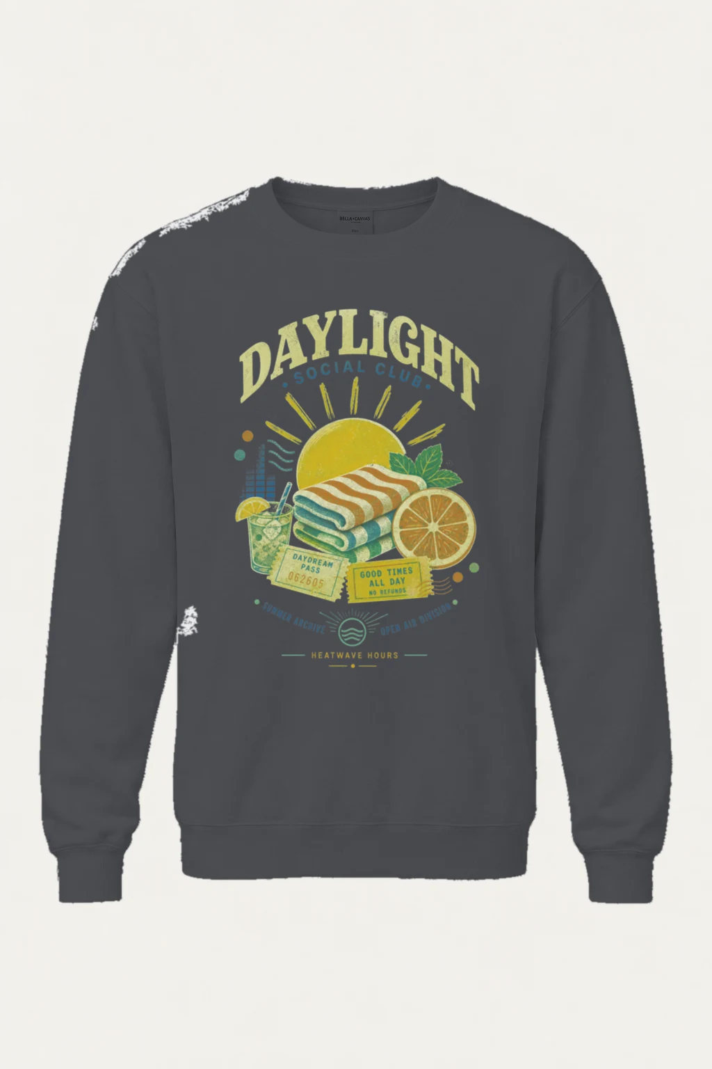 "Daylight Social Club" Unisex Sponge Fleece Crewneck Sweatshirt | Bella + Canvas 3901