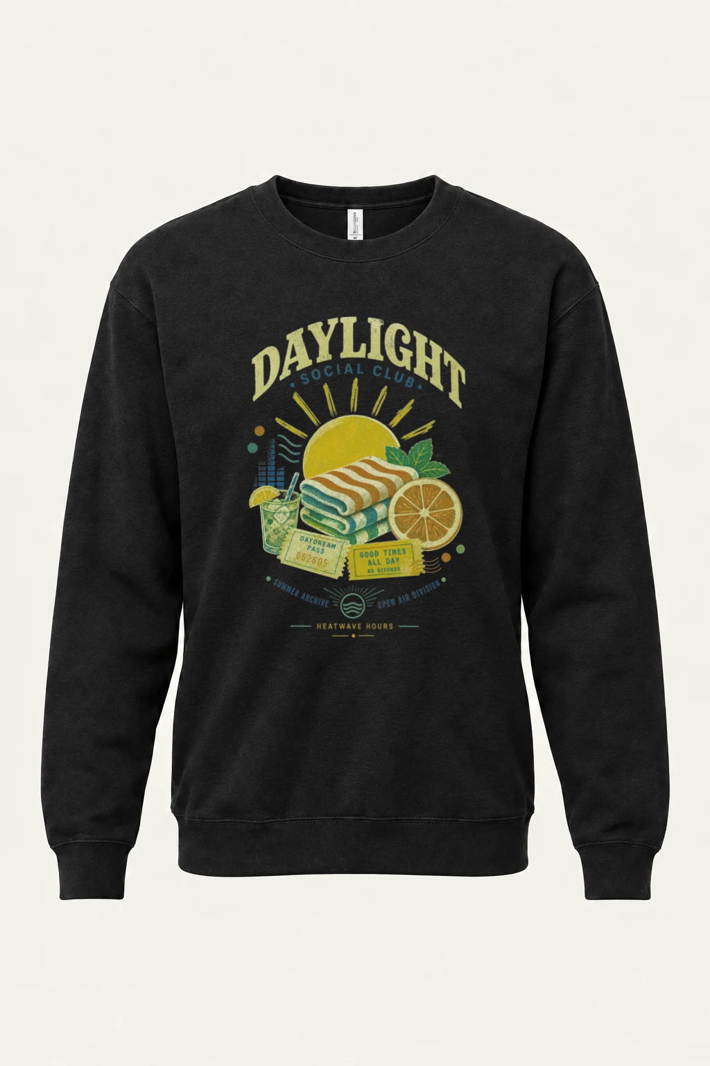 "Daylight Social Club" Unisex Sponge Fleece Crewneck Sweatshirt | Bella + Canvas 3901