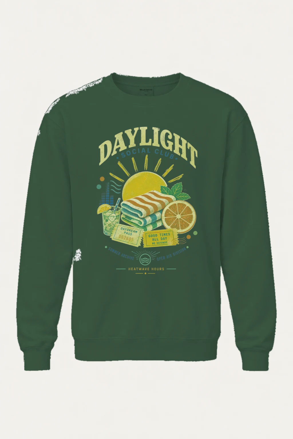 "Daylight Social Club" Unisex Sponge Fleece Crewneck Sweatshirt | Bella + Canvas 3901