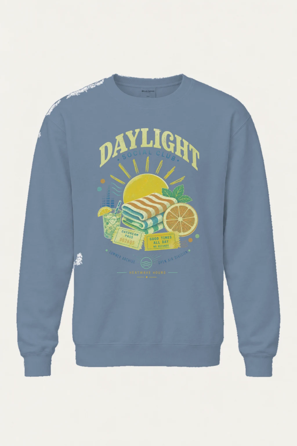 "Daylight Social Club" Unisex Sponge Fleece Crewneck Sweatshirt | Bella + Canvas 3901