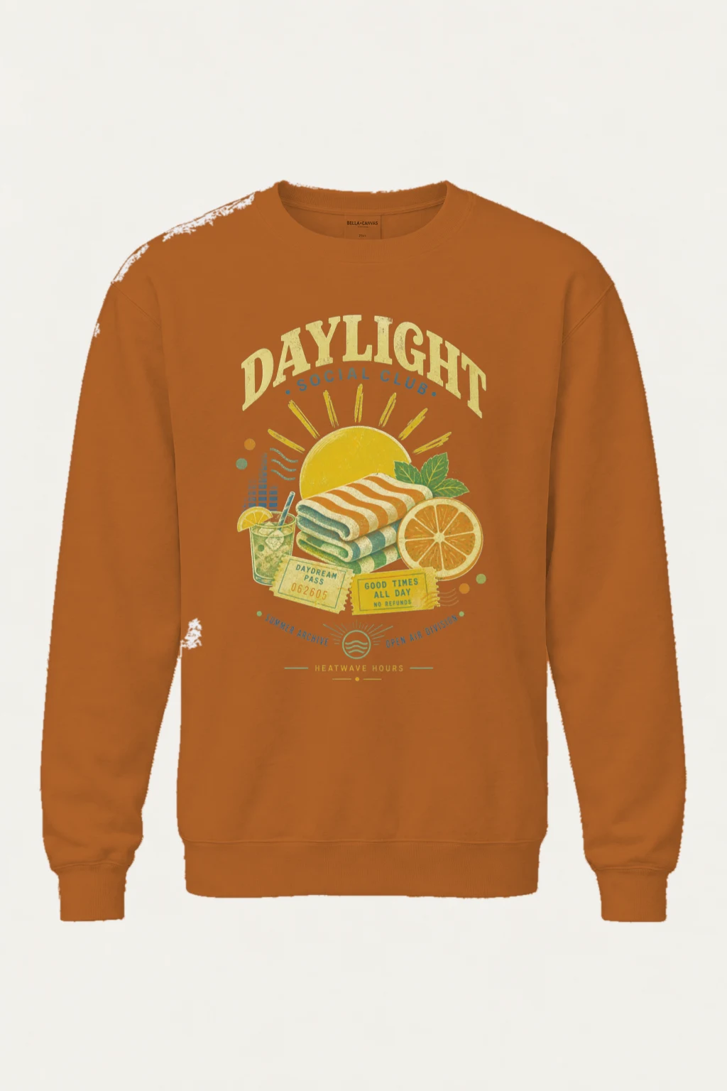 "Daylight Social Club" Unisex Sponge Fleece Crewneck Sweatshirt | Bella + Canvas 3901