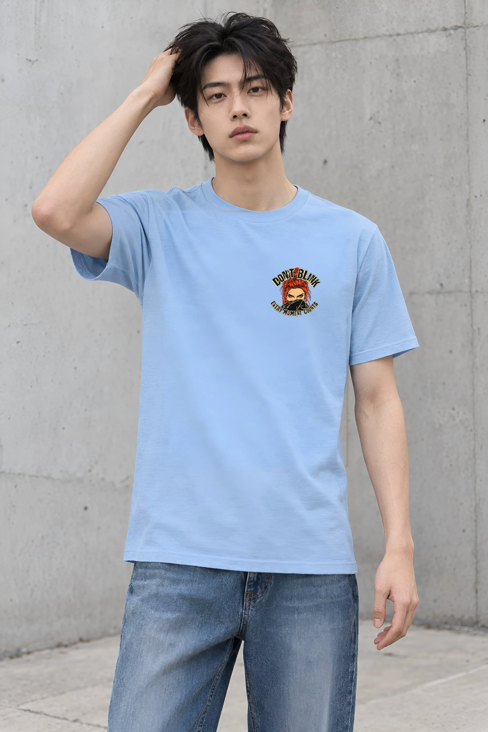"Deadlock Stare" Heavyweight Unisex Crewneck T-shirt