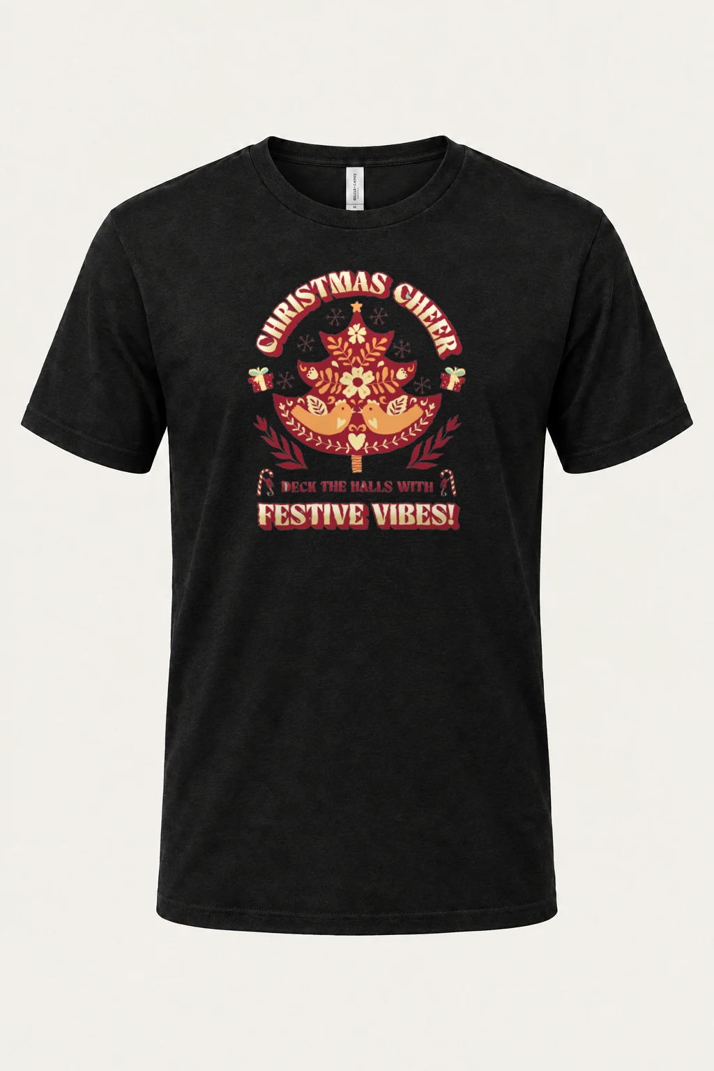 "Deck The Halls" Heavyweight Unisex Crewneck T-shirt | Gildan 5000
