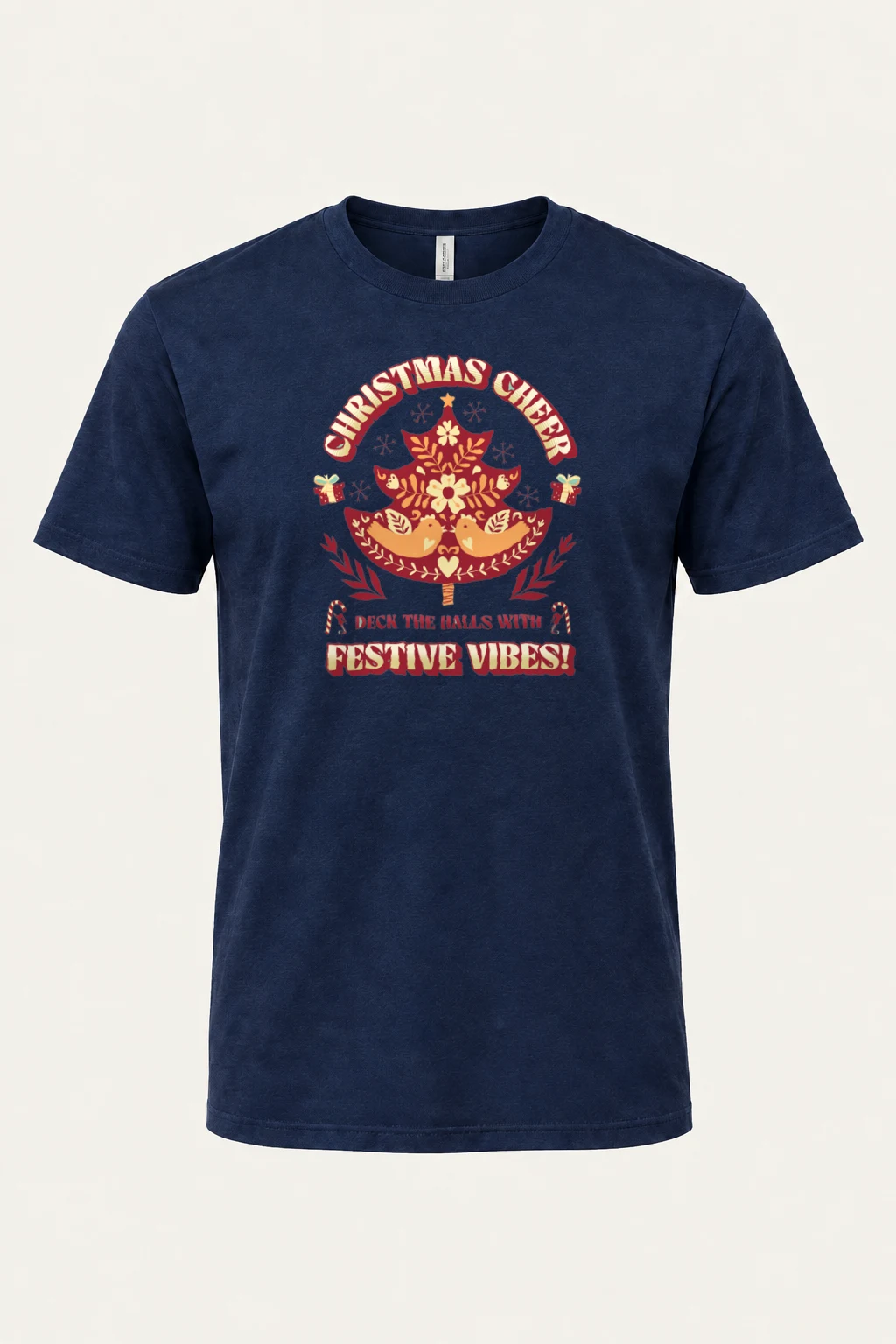 "Deck The Halls" Heavyweight Unisex Crewneck T-shirt | Gildan 5000