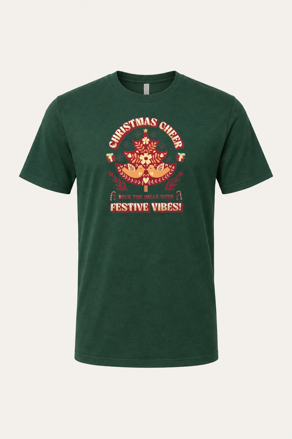 "Deck The Halls" Heavyweight Unisex Crewneck T-shirt | Gildan 5000