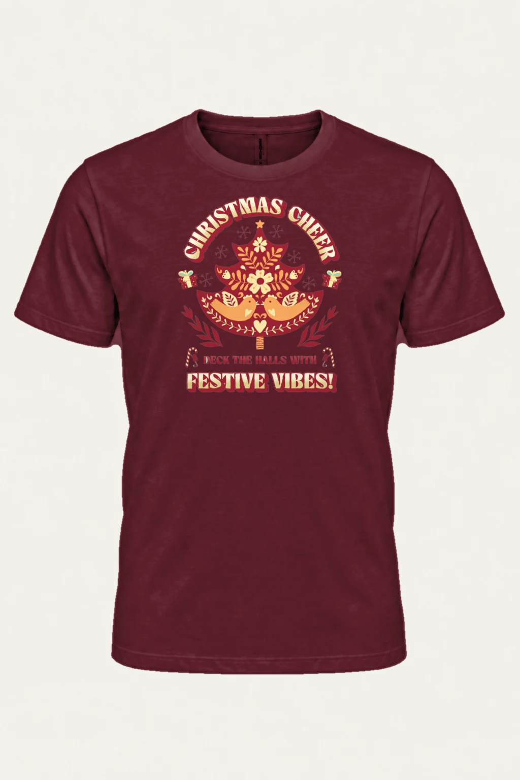 "Deck The Halls" Heavyweight Unisex Crewneck T-shirt | Gildan 5000