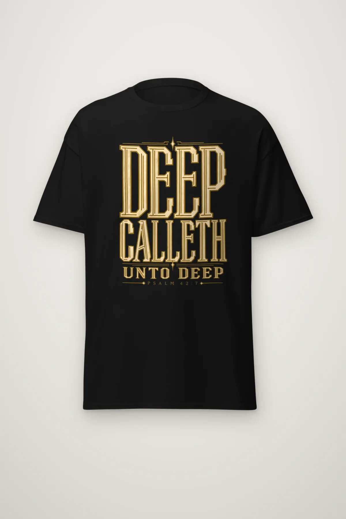 "Deep Calleth Unto Deep" Heavyweight Unisex Crewneck T-shirt