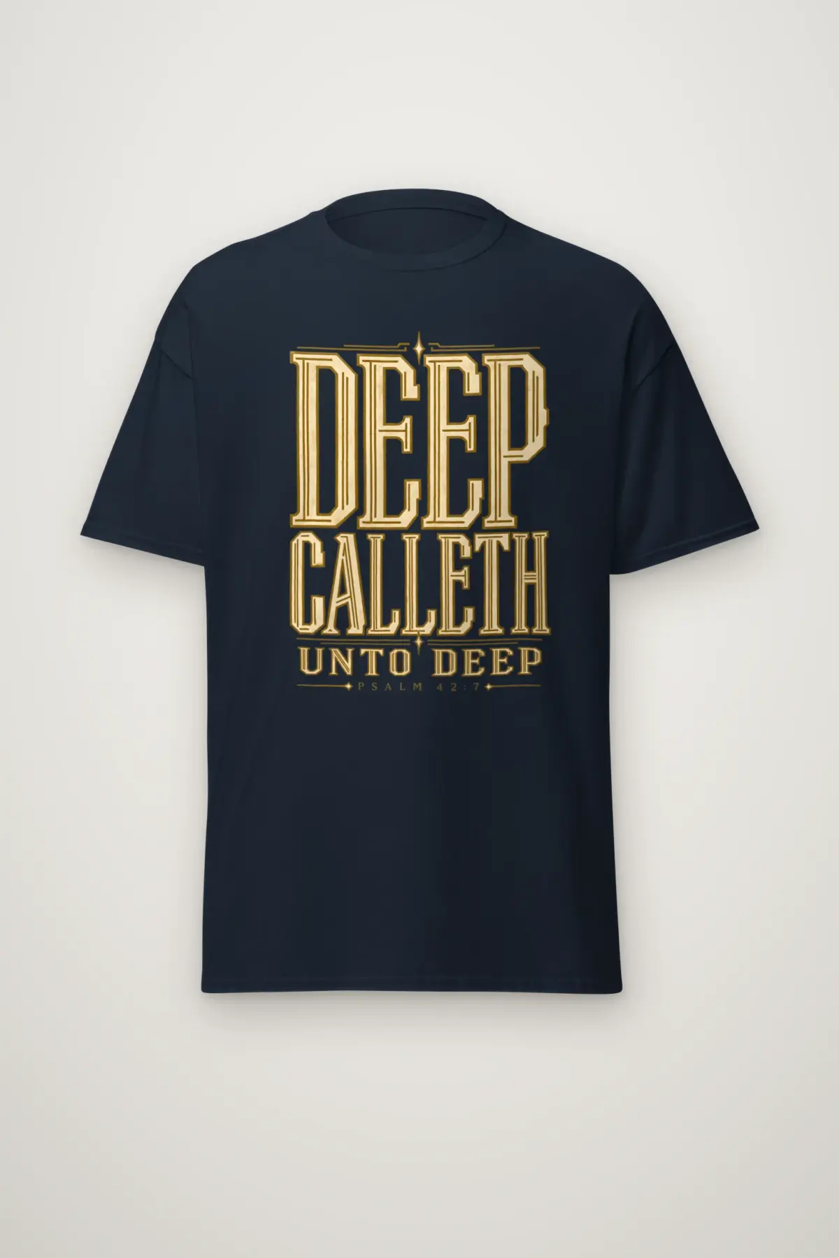 "Deep Calleth Unto Deep" Heavyweight Unisex Crewneck T-shirt