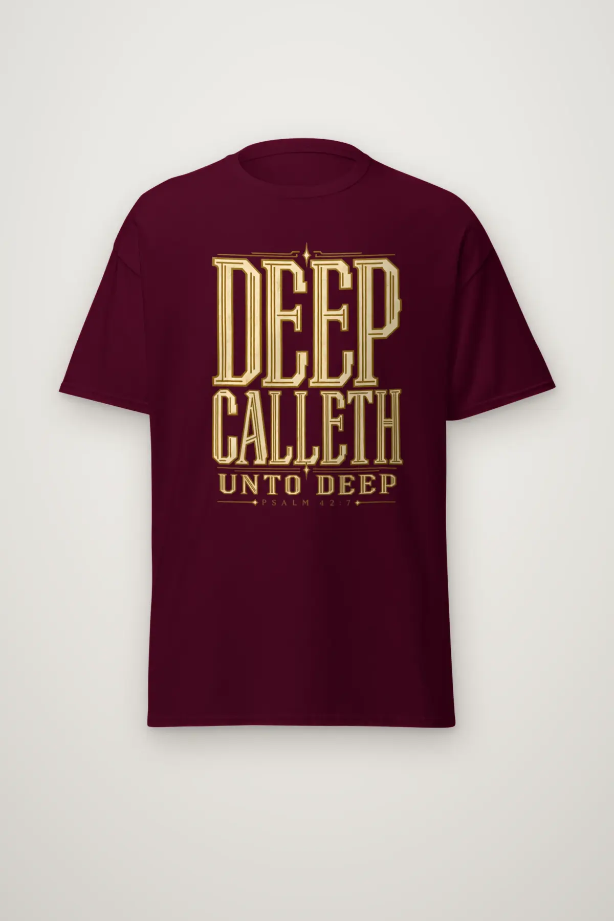 "Deep Calleth Unto Deep" Heavyweight Unisex Crewneck T-shirt