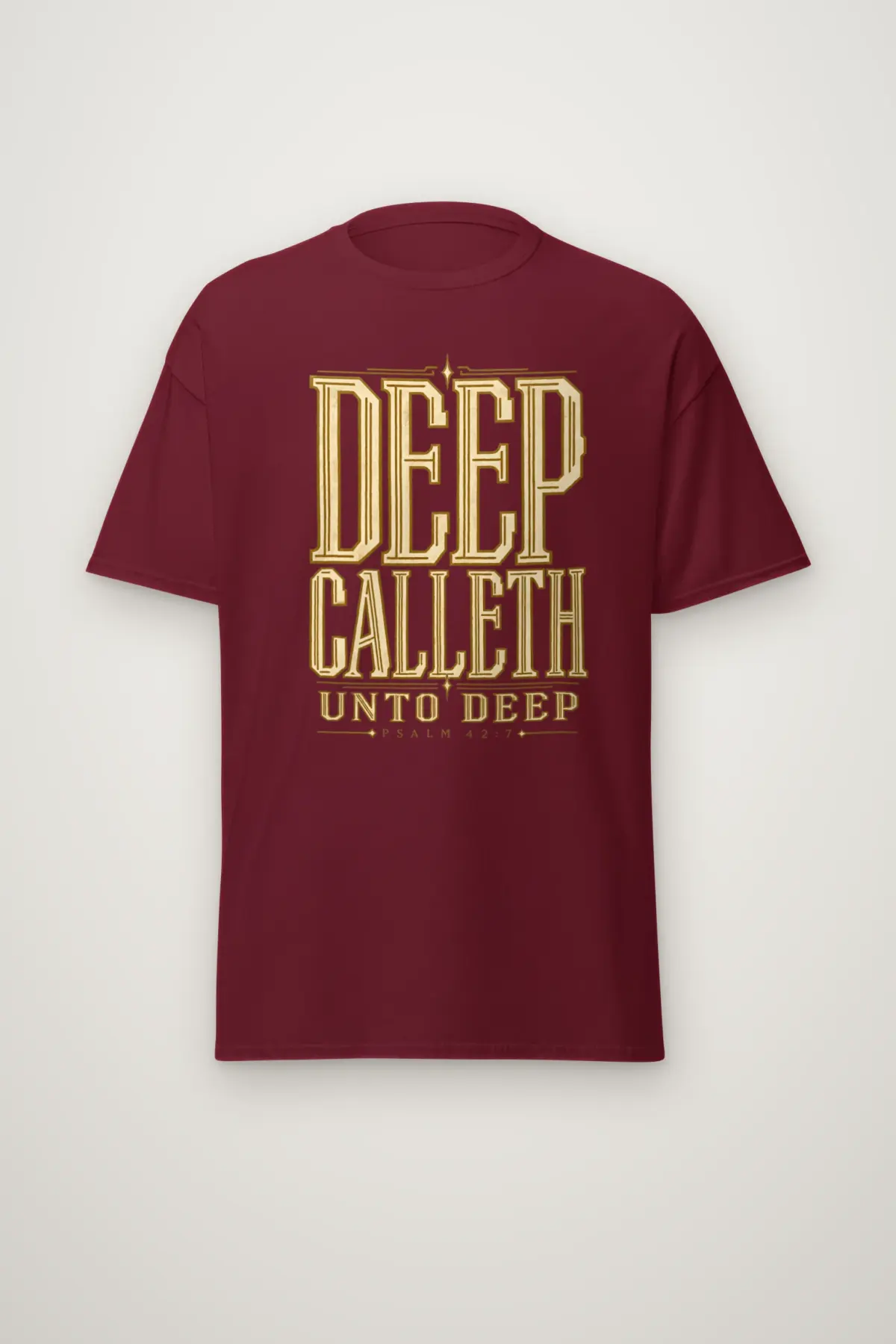 "Deep Calleth Unto Deep" Heavyweight Unisex Crewneck T-shirt