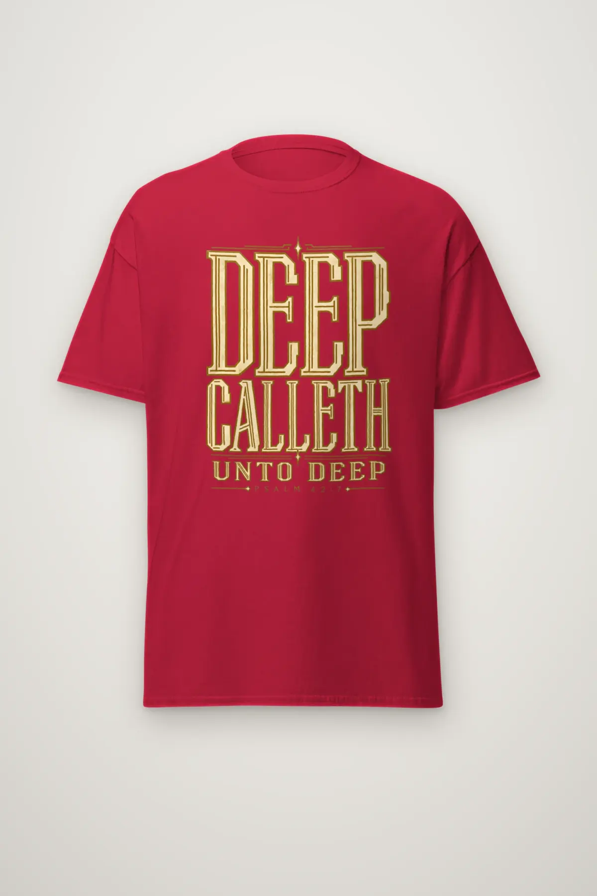 "Deep Calleth Unto Deep" Heavyweight Unisex Crewneck T-shirt