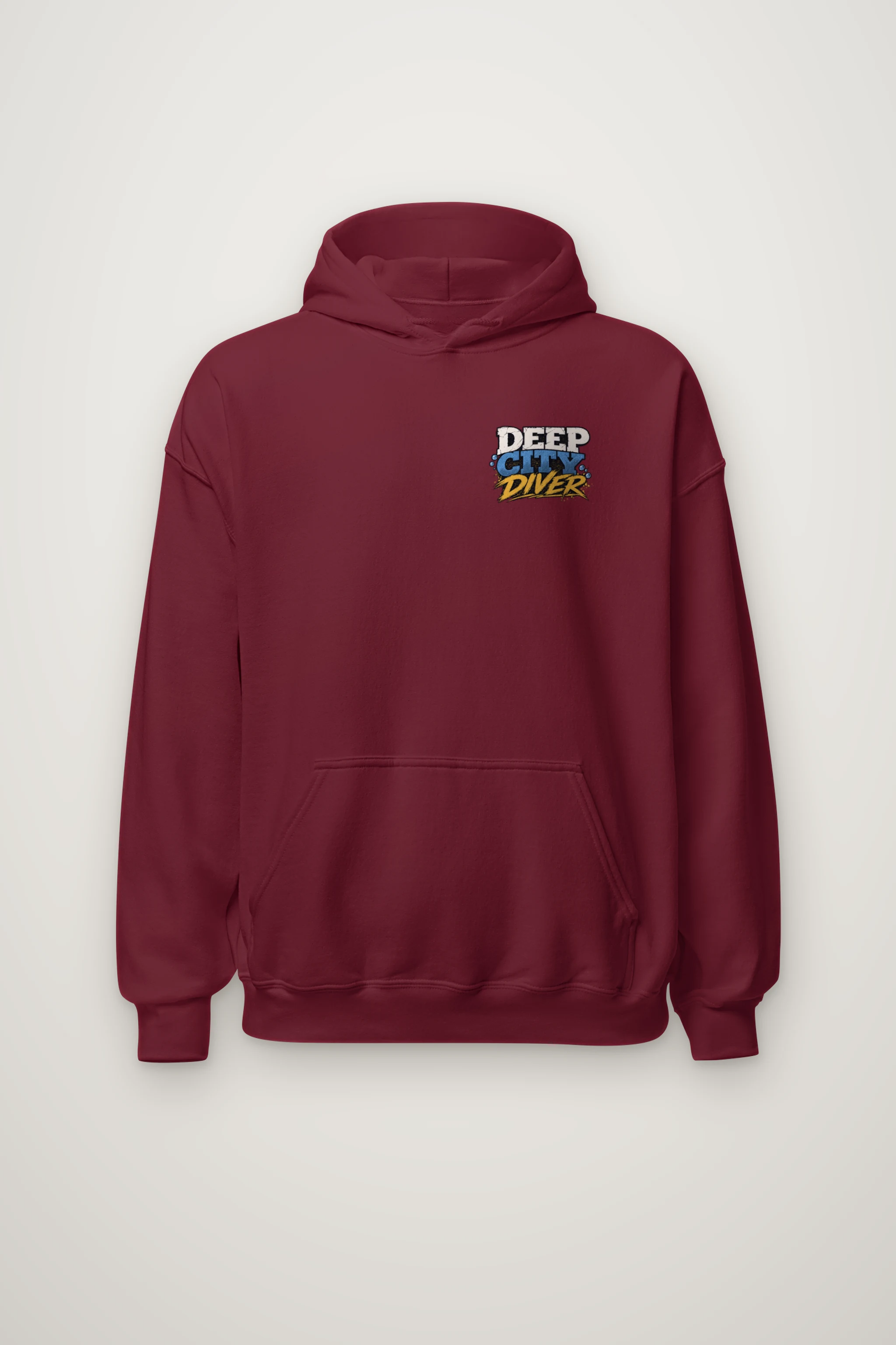 "Deep City Diver" Heavy Blend Unisex Pullover Hoodie