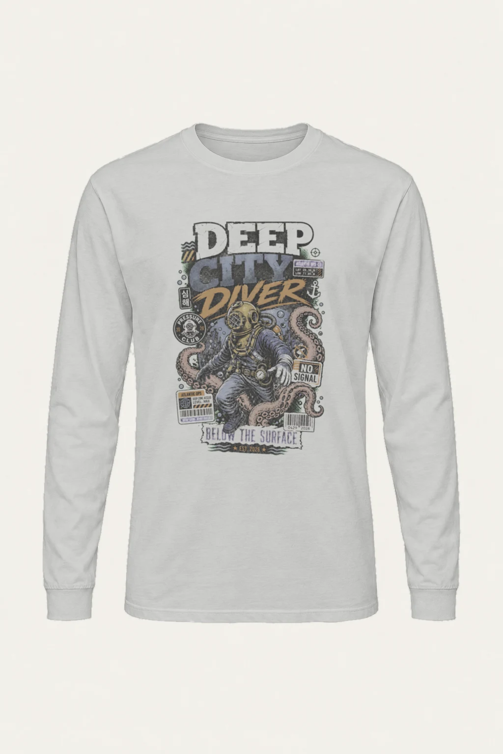 "Deep City Diver" Unisex Longsleeve T-shirt | Gildan 2400