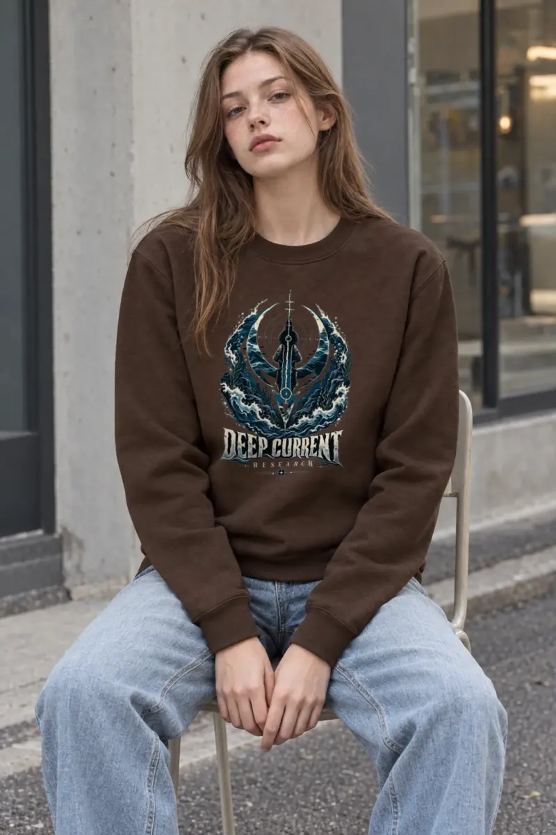 "Deep Current Research" Heavy Blend Unisex Crewneck Sweatshirt