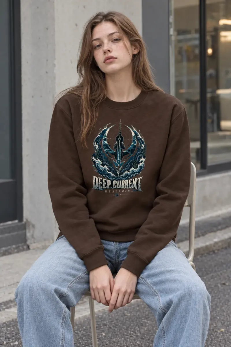"Deep Current Research" Heavy Blend Unisex Crewneck Sweatshirt