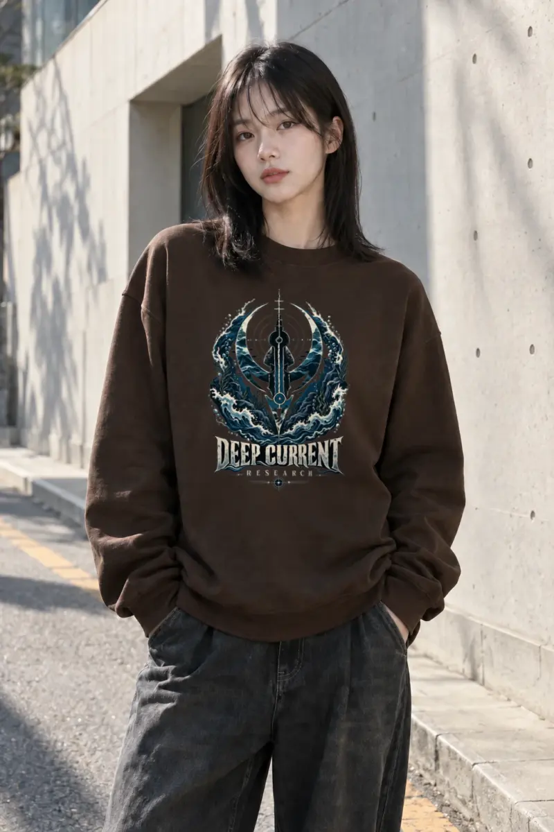 "Deep Current Research" Heavy Blend Unisex Crewneck Sweatshirt | Gildan 18000