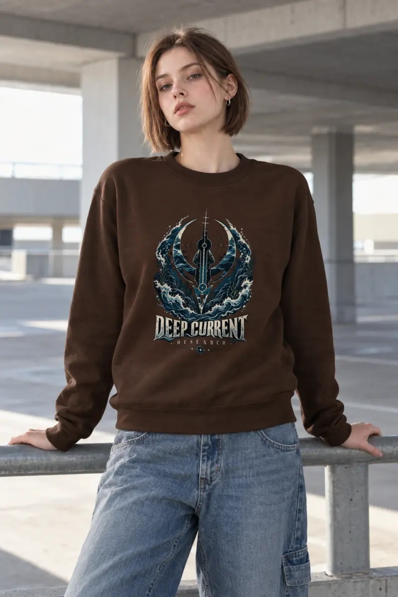 "Deep Current Research" Heavy Blend Unisex Crewneck Sweatshirt
