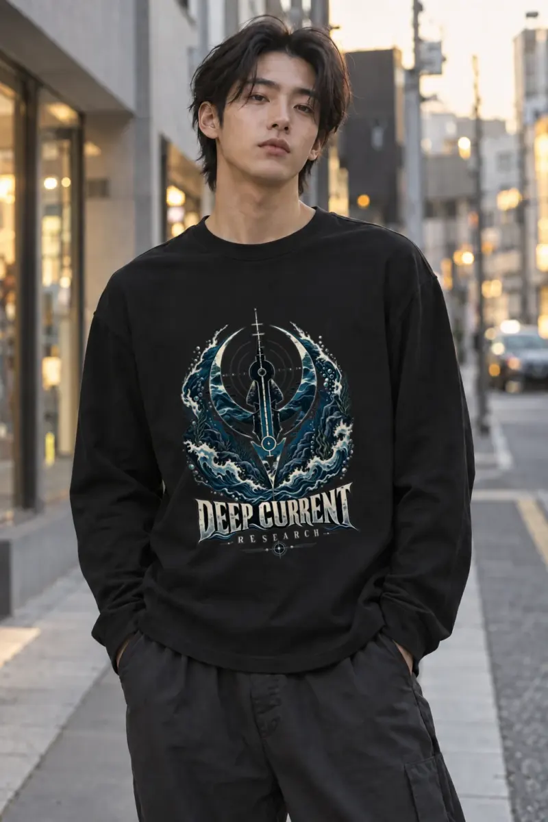 "Deep Current Research" Unisex Longsleeve T-shirt | Gildan 2400